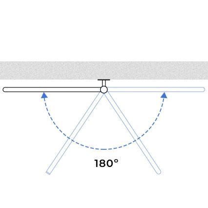 Električno okretno sušilo za ručnike s termostatom FOUETTE 128W/230V 64,6 cm IP44 crna