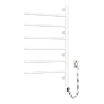 Električno okretno sušilo za ručnike s termostatom ARABESQUE 196W/230V 81,8 cm IP44 bijela