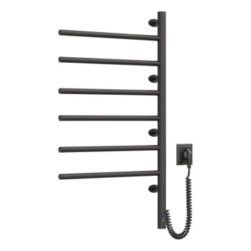 Električno okretno sušilo za ručnike s termostatom ARABESQUE 196W/230V 81,8 cm IP44 crna