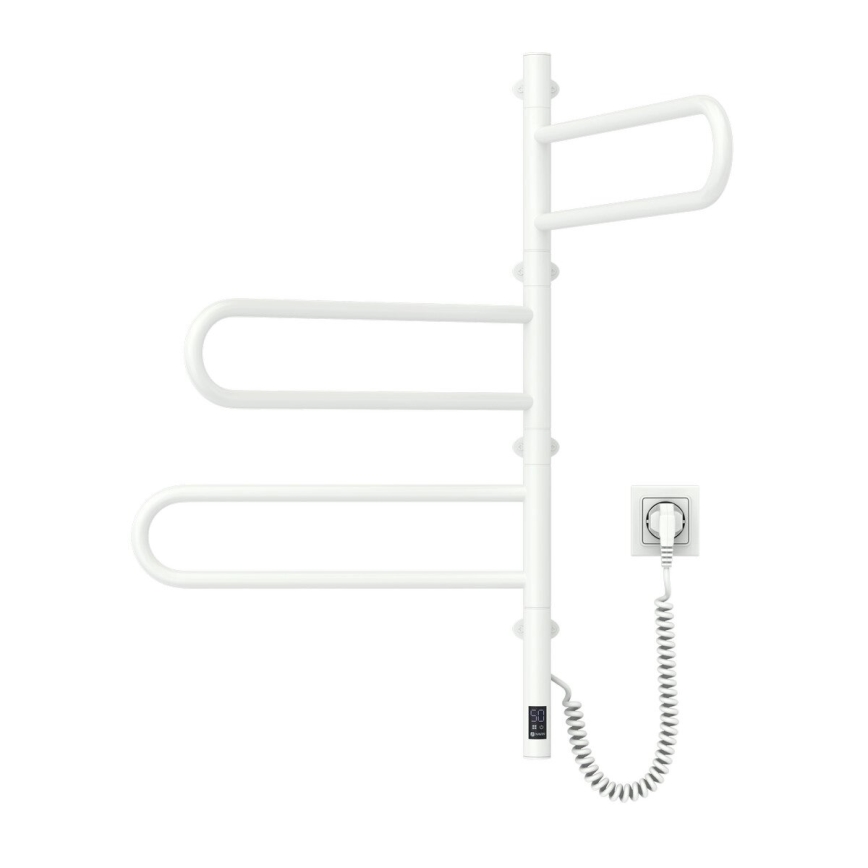 Električno okretno sušilo za ručnike s termostatom FOUETTE 100W 80x49 cm bijelo