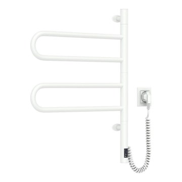 Električno okretno sušilo za ručnike s termostatom FOUETTE 128W/230V 64,6 cm IP44 bijela