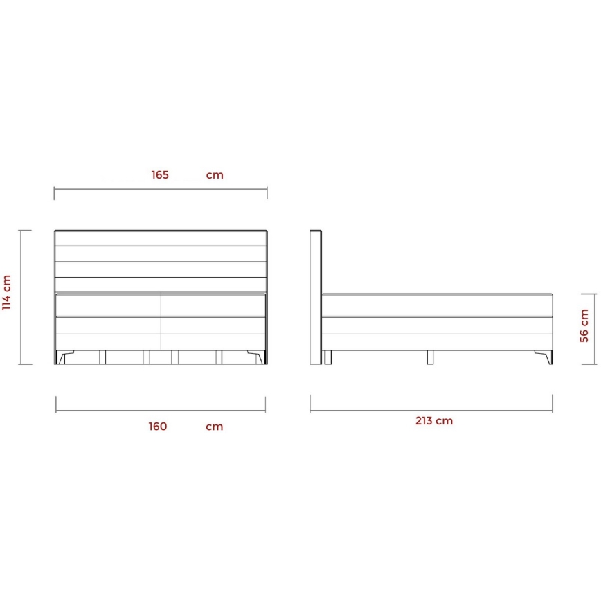 Električno podesivi tapecirani krevet s madracima MILA 160x200 cm, sivi