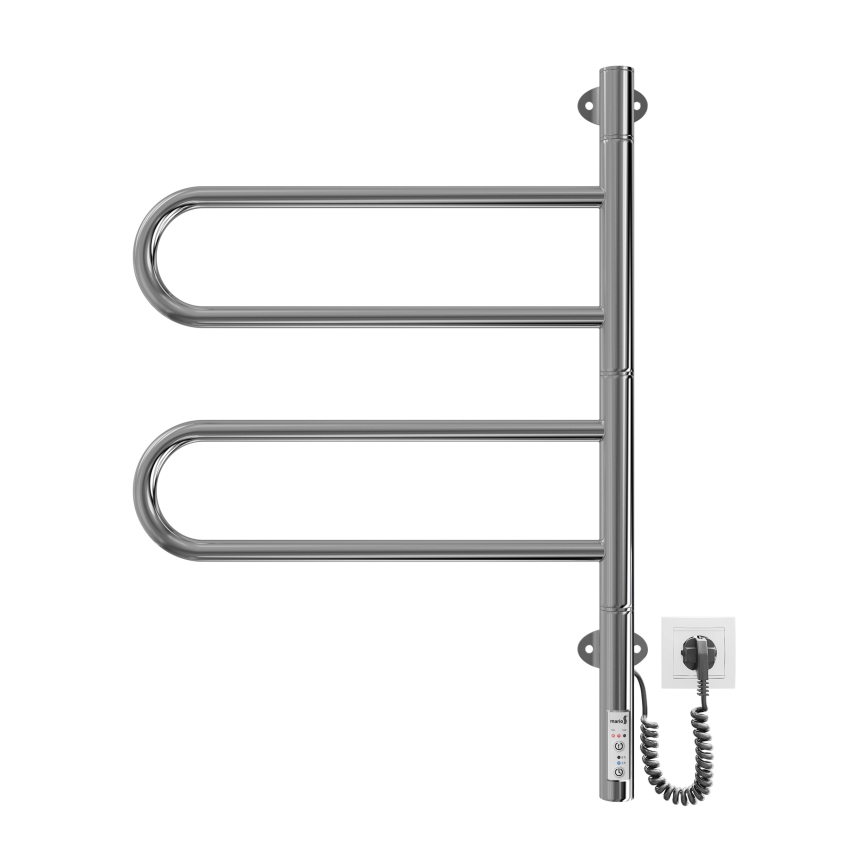 Električni okretni sušilac za ručnike TRISTAR 75W/230V 60x44,5 cm IP44 inox/sjajni krom