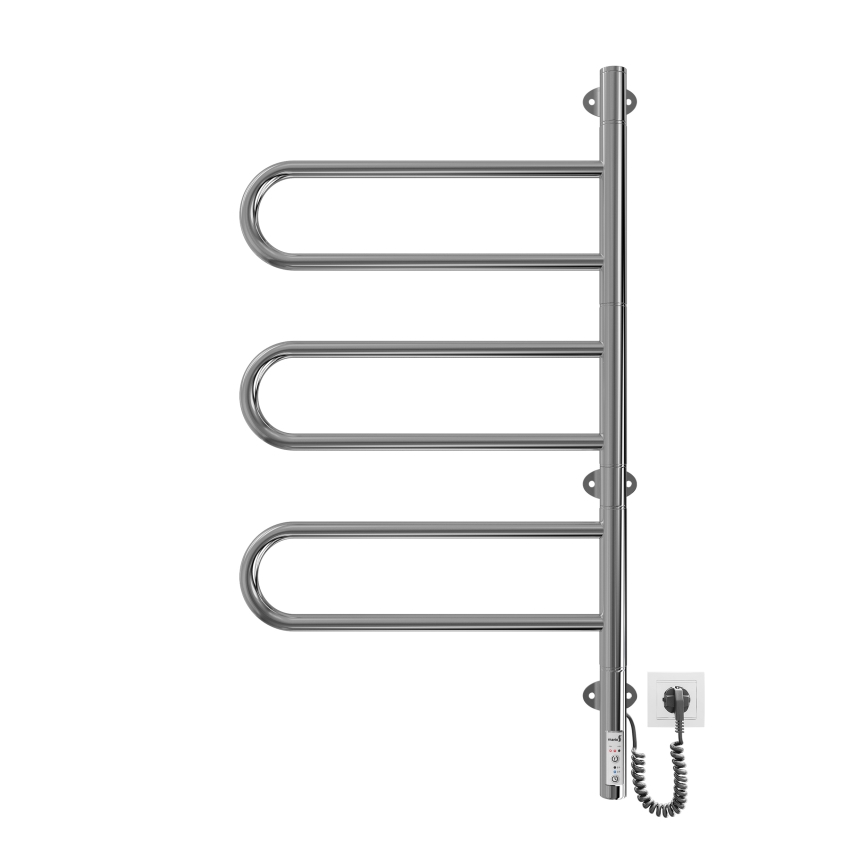 Električni okretni sušač ručnika TRISTAR 80W/230V 82,5x44,5 cm IP44 nehrđajući čelik/sjajni krom