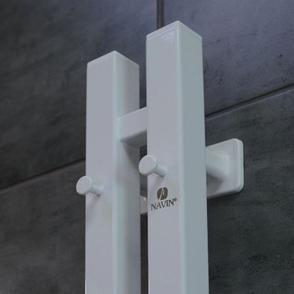 Električno sušilo za ručnike s termostatom SILOUETTE 187W/230V 120,6 cm IP44 bijela desna uglast
