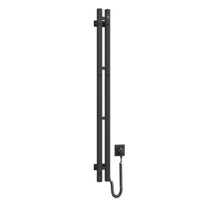 Električno sušilo za ručnike s termostatom SILOUETTE 187W/230V 120,6 cm IP44 crna desna uglast