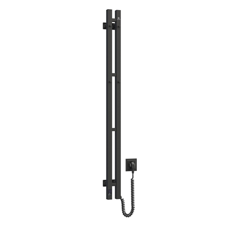 Električno sušilo za ručnike s termostatom SILOUETTE 187W/230V 120,6 cm IP44 crna desna uglast