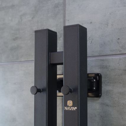 Električni sušač za ručnike s termostatom SILOUETTE 200W/230V 150,6 cm IP44, crni, desni