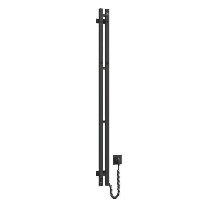 Električni sušač za ručnike s termostatom SILOUETTE 200W/230V 150,6 cm IP44, crni, desni