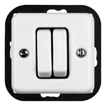 Elhard - Keramički retro prekidač za žaluzine bez okvira bijela