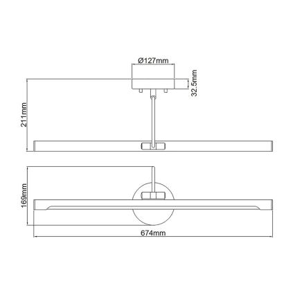Elstead ALTON-PL-L-BLK - LED Svjetiljka za slike ALTON LED/10W/230V crna