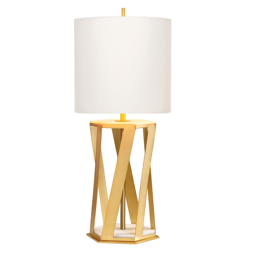 Elstead - Stolna lampa APOLLO 1xE27/60W/230V zlatna/bijela