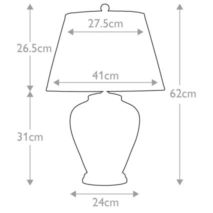 Elstead - Stolna lampa ARUM LILY 1xE27/60W/230V