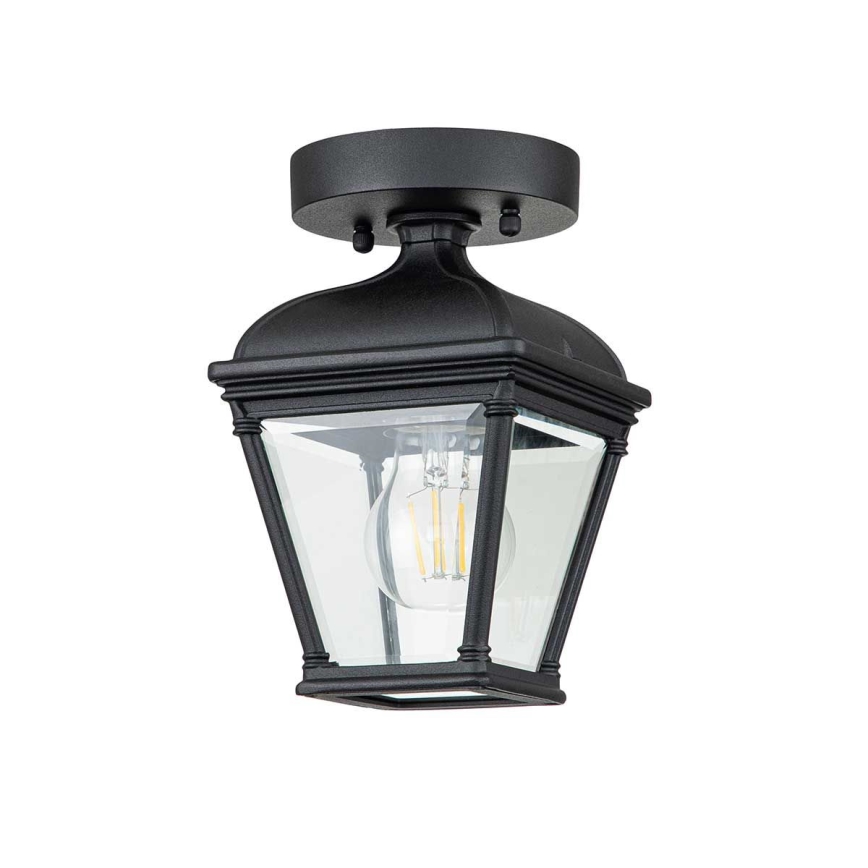 Elstead - Vanjska stropna svjetiljka BAYVIEW 1xE27/60W/230V IP44 crna