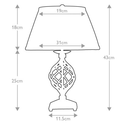 Elstead - Stolna lampa BELFRY 1xE27/60W/230V