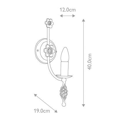 Elstead - Zidna svjetiljka BELFRY 1xE14/60W/230V