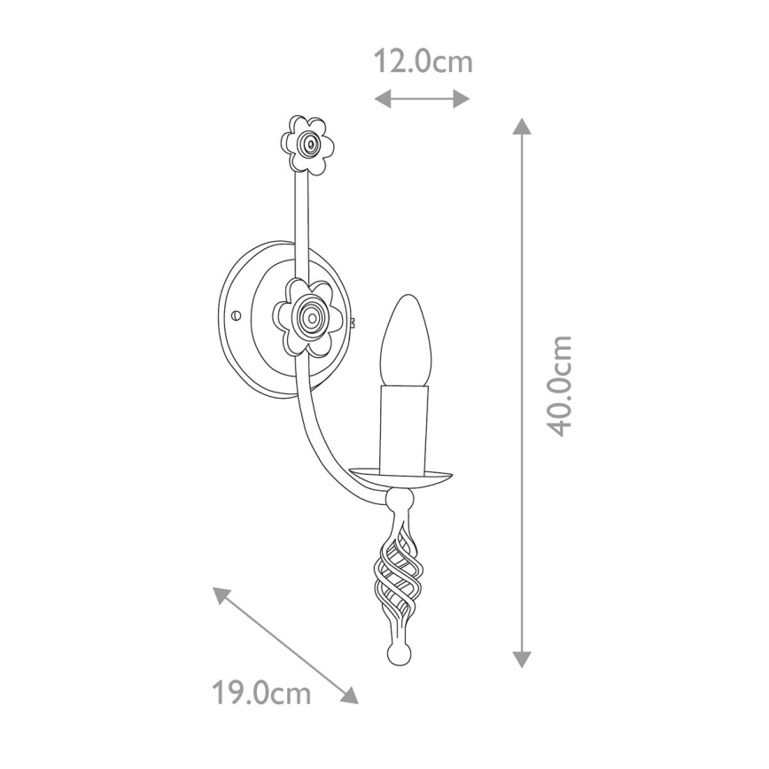 Elstead - Zidna svjetiljka BELFRY 1xE14/60W/230V