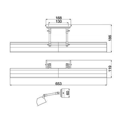 Elstead - Svjetiljka za slike CHAWTON 4xE14/40W/230V polirani krom
