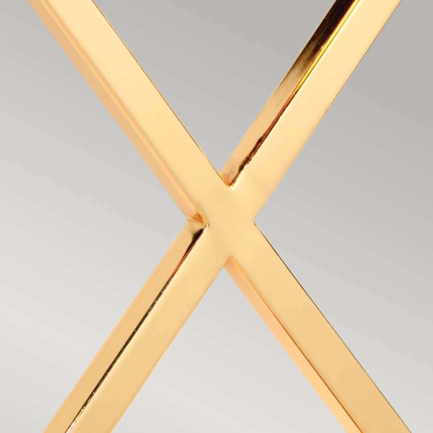 Elstead - Stolna lampa CROSS 1xE27/60W/230V zlatna/bijela
