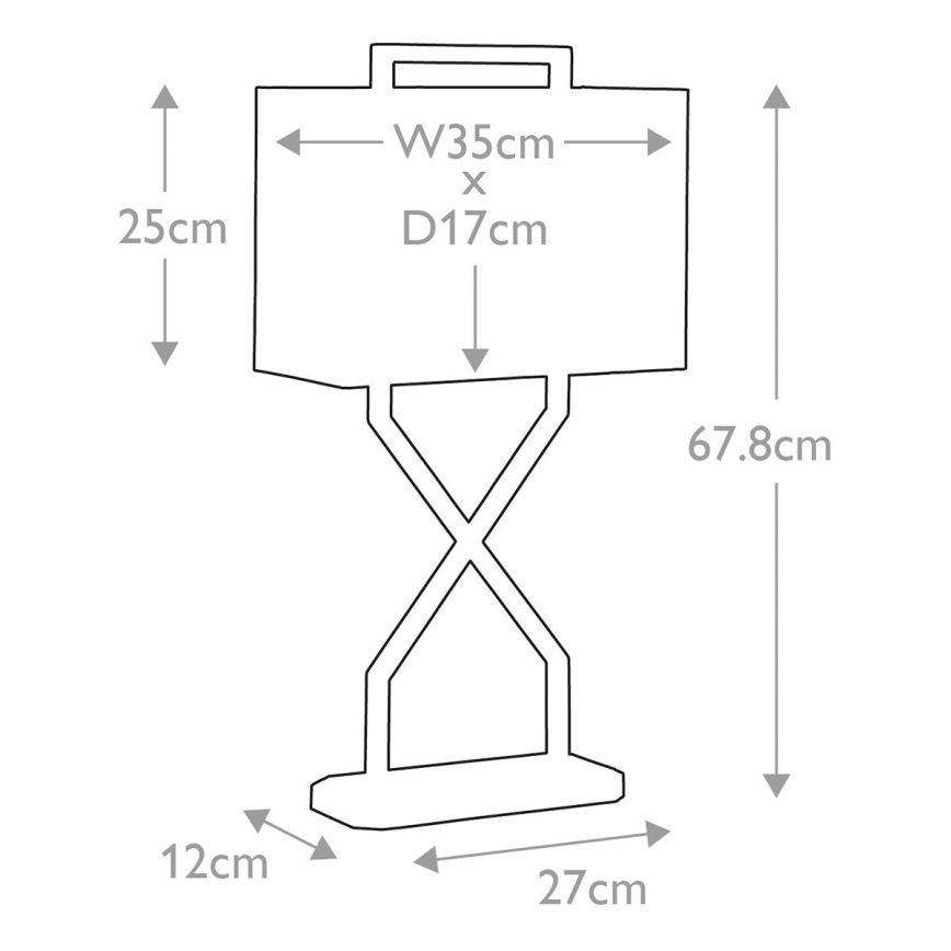Elstead - Stolna lampa CROSS 1xE27/60W/230V zlatna/plava