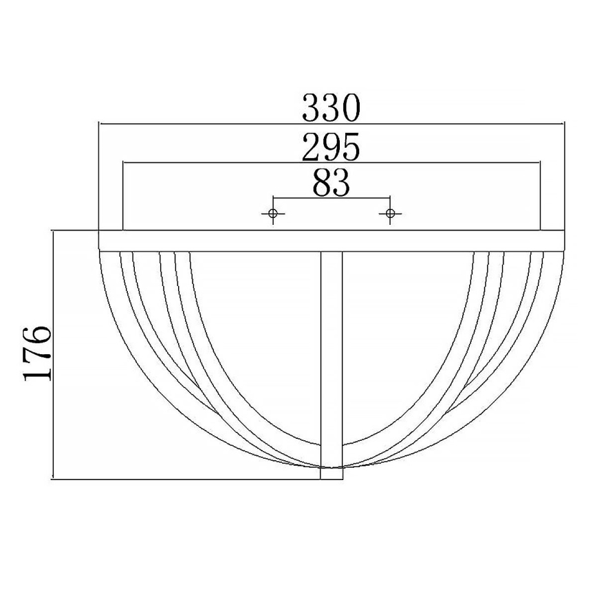 Elstead FE-ALLIER-F-LW - Stropna svjetiljka ALLIER 2xE27/60W/230V hrast