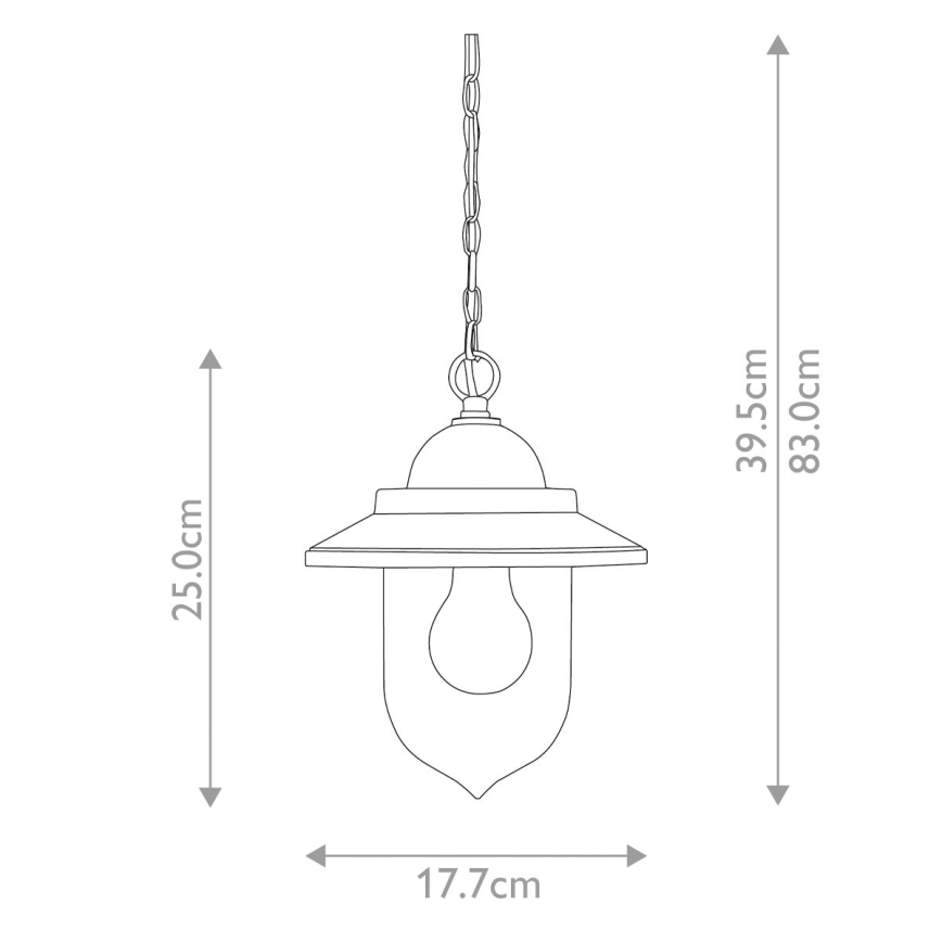 Elstead FE-ALLIER-P-WW - Luster na lancu ALLIER 1xE27/60W/230V hrast