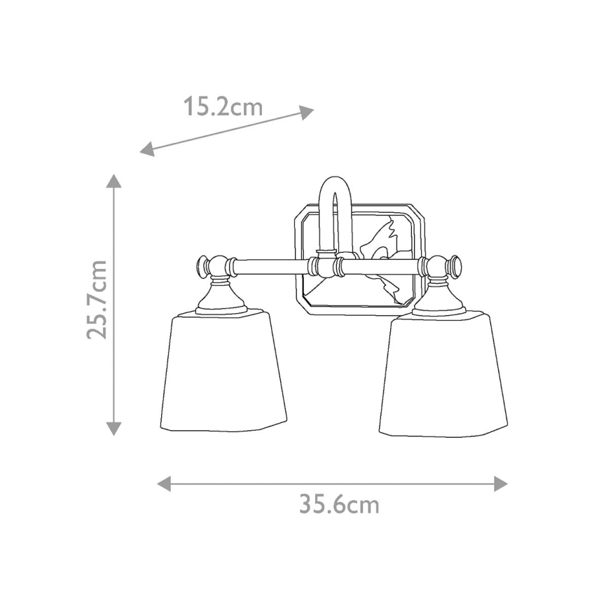 Elstead FE-CONCORD2-BATH - LED Zidna svjetiljka za kupaonicu CONCORD 2xG9/3W/230V IP44