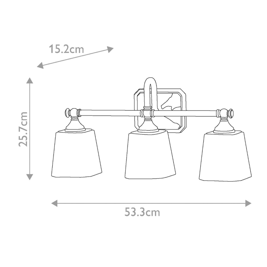 Elstead FE-CONCORD3-BATH - LED Zidna svjetiljka za kupaonicu CONCORD 3xG9/3W/230V IP44