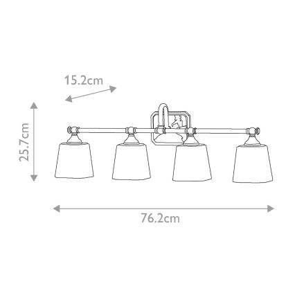 Elstead FE-CONCORD4-BATH - LED Zidna svjetiljka za kupaonicu CONCORD 4xG9/3W/230V IP44