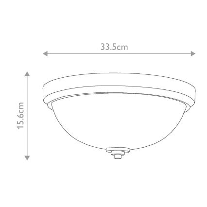 Elstead FE-MALIBU-F-BATH - Stropna svjetiljka za kupaonicu MALIBU 1xE27/60W/230V IP44