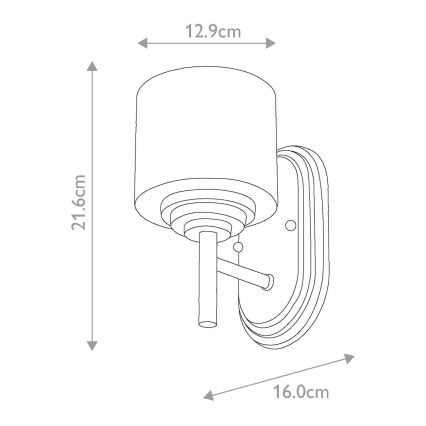 Elstead FE-MALIBU1-BATH - LED Zidna svjetiljka za kupaonicu MALIBU 1xG9/3W/230V IP44