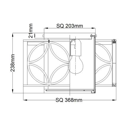 Elstead FE-REMY-F - Stropna svjetiljka REMY 2xE27/60W/230V