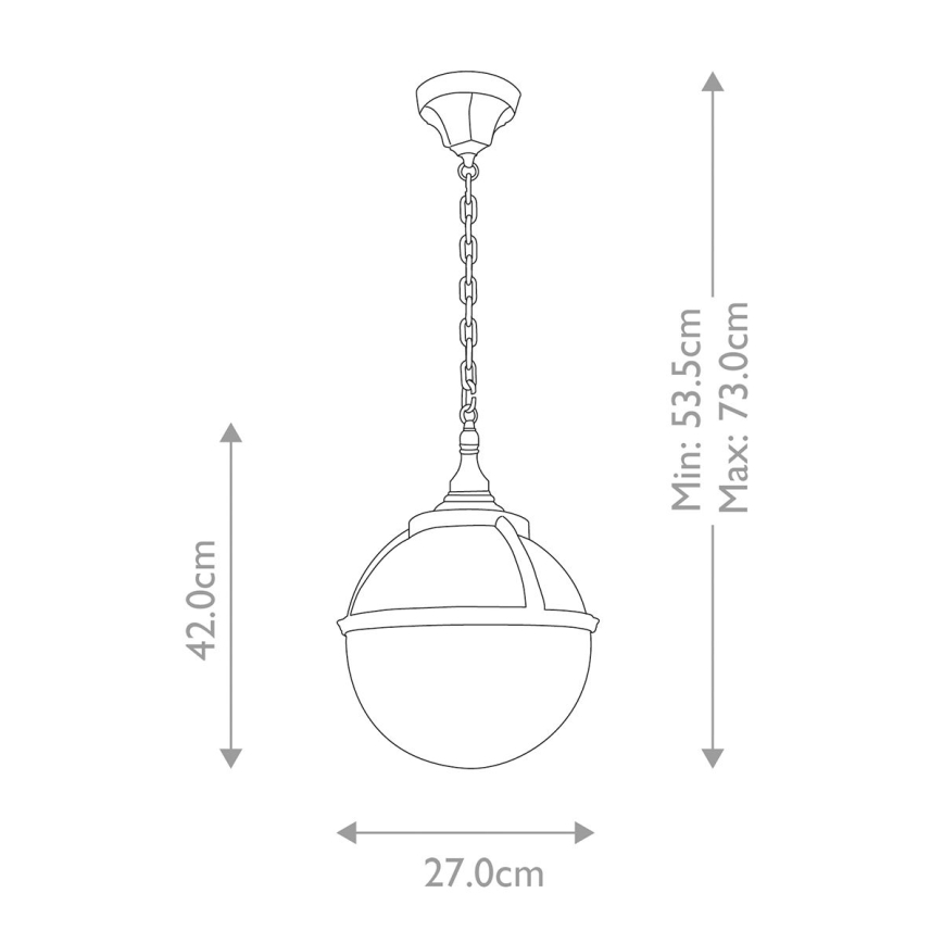Elstead - Vanjski luster na lancu GLENBEIGH 1xE27/60W/230V IP44