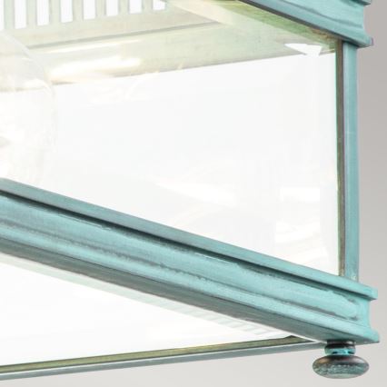 Elstead - Vanjsko stropno svjetlo HOLBORN 2xE27/60W/230V IP44 tirkizna