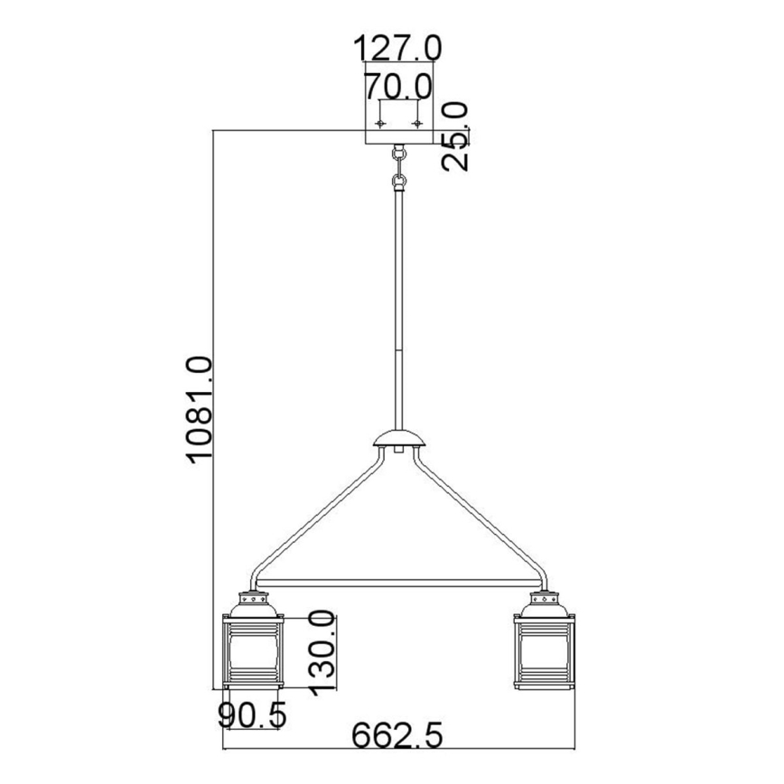 Elstead KL-ASHLANDBAY-5P - Vanjski luster ASHLAND 5xE27/60W/230V IP44