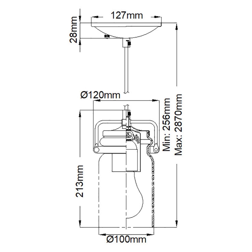 Elstead KL-BRINLEY-MP-NI - Luster na sajli BRINLEY 1xE27/60W/230V mat krom