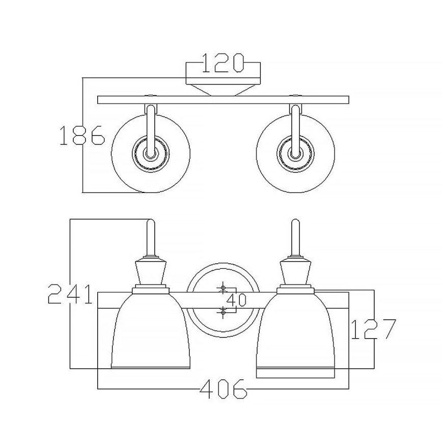 Elstead KL-CORA2-BATH - LED Zidna svjetiljka za kupaonicu CORA 2xG9/3W/230V IP44