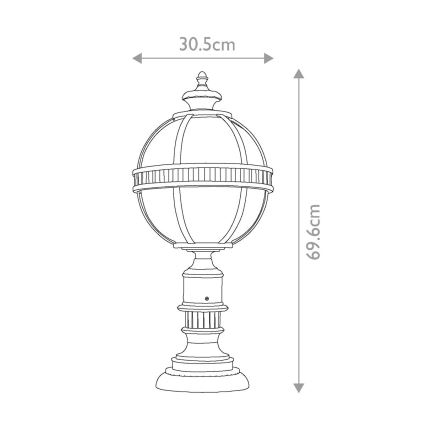 Elstead KL-HALLERON-3M - Vanjska lampa HALLERON 3xE14/60W/230V IP44