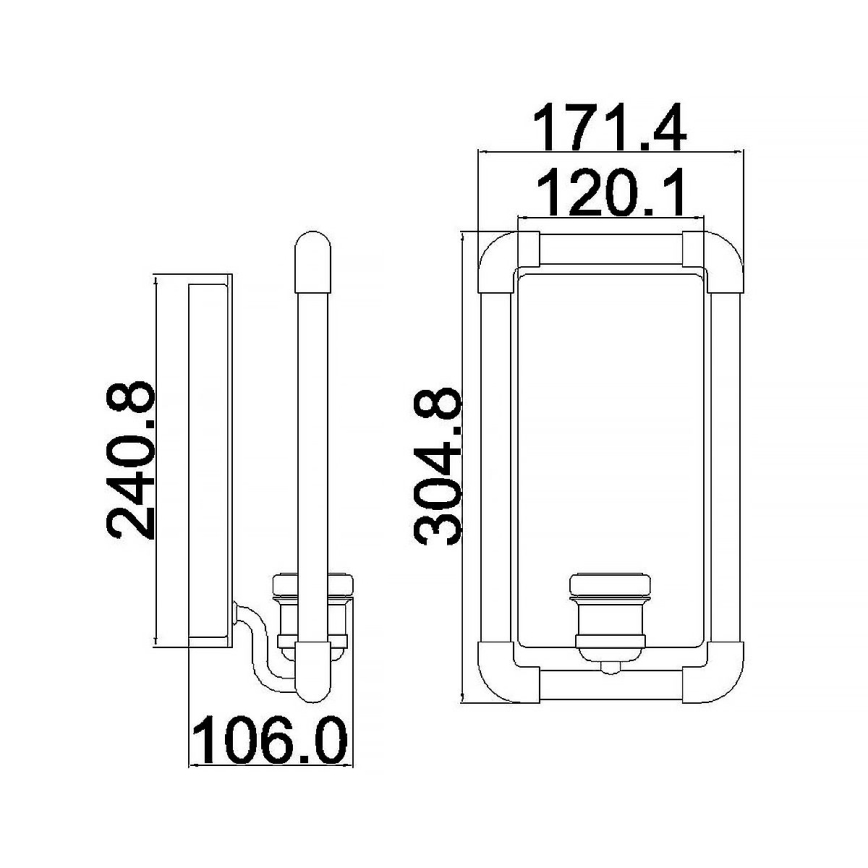 Elstead KL-IMAHN1 - Zidna svjetiljka IMAHN 1xE27/60W/230V