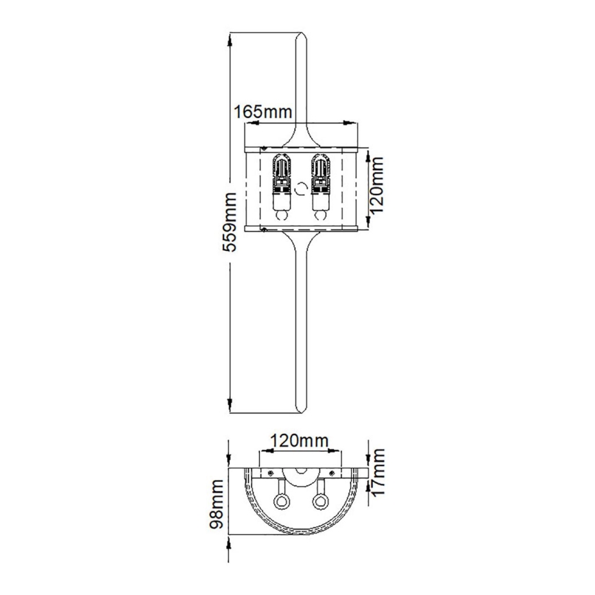 Elstead - LED Svjetiljka za kupaonicu MONA 2xG9/3,5W/230V IP44 mat krom