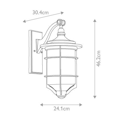 Elstead KL-ROYAL-MARINE2-M - Vanjska zidna svjetiljka ROYAL 1xE27/60W/230V IP44