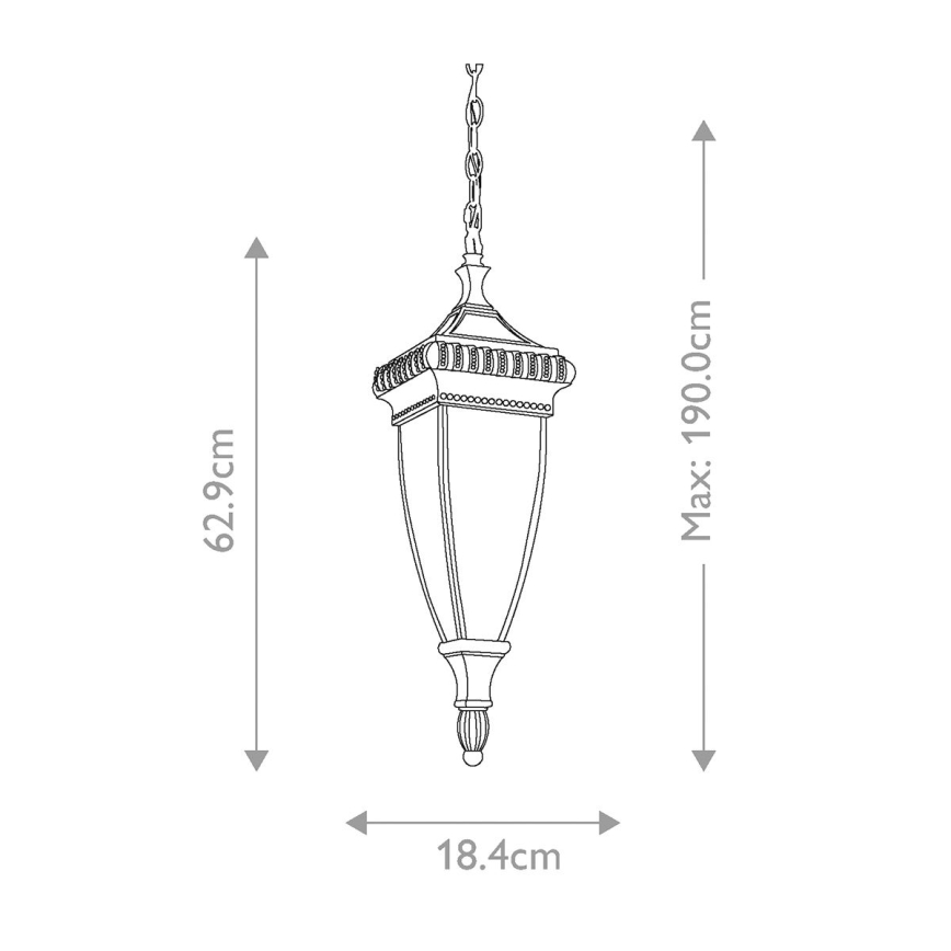 Elstead KL-VENETIAN8-M - Vanjski luster VENETIAN 2xE14/60W/230V IP23
