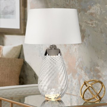 Elstead - LED Stolna lampa LENA 1xE27/40W/230V + 1xGU10/7W 74 cm bijela