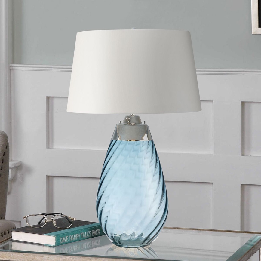 Elstead - LED Stolna lampa LENA 1xE27/40W/230V + 1xGU10/7W 74 cm plava/bijela