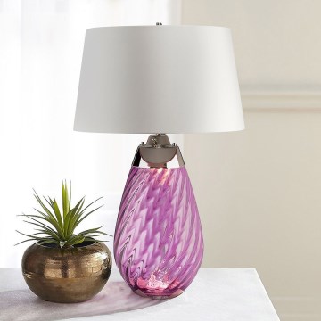 Elstead - LED Stolna lampa LENA 1xE27/40W/230V + 1xGU10/7W 74 cm ružičasta/bijela