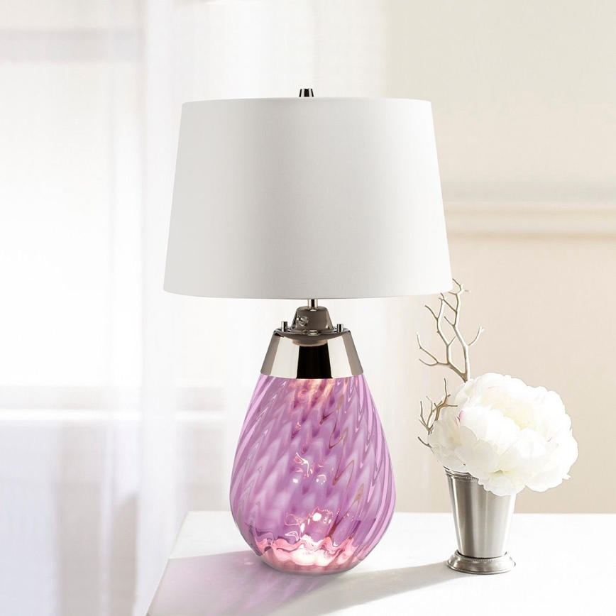 Elstead - LED Stolna lampa LENA 1xE27/40W/230V + 1xGU10/7W 74 cm ružičasta