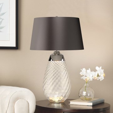 Elstead - LED Stolna lampa LENA 1xE27/40W/230V + 1xGU10/7W 74 cm siva