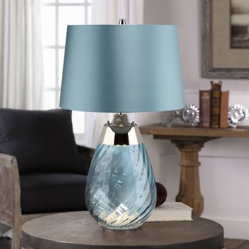 Elstead - LED Stolna lampa LENA 1xE27/60W/230V + 1xGU10/7W 60,5 cm plava