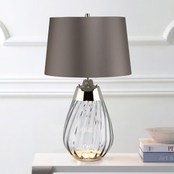 Elstead - LED Stolna lampa LENA 1xE27/60W/230V + 1xGU10/7W 60,5 cm siva