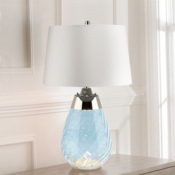 Elstead - LED Stolna lampa LENA 1xE27/60W/230V + 1xGU10/7W 60,5cm plava/bijela